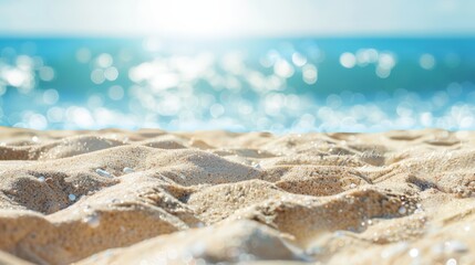 Poster - Sandy beach with ocean