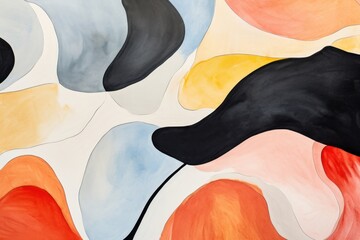 Poster - Mushroom backgrounds abstract painting.