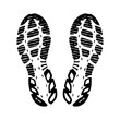 © Victoria - Illustration showing a black shoe sole icon on a white background