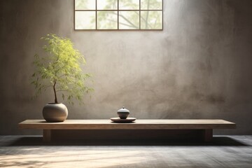 Wall Mural - Furniture table light plant.