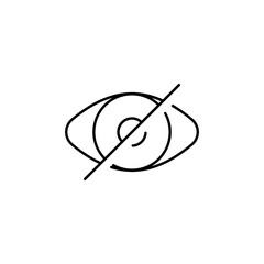 Minimalist Eye Icon Design - Simple Line Art Ocular Graphic for Vision Concepts, Observational Symbols in Modern Art Style