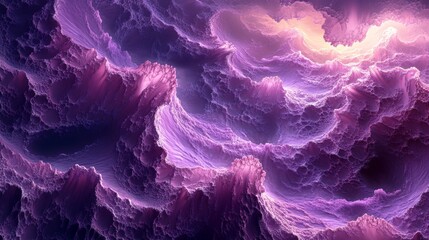 Poster - A purple and white space with a lot of clouds