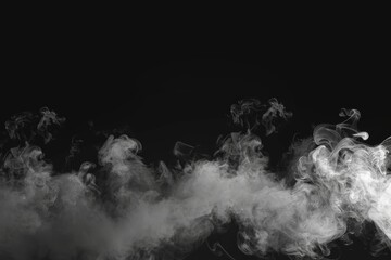 Poster - White smoke on black