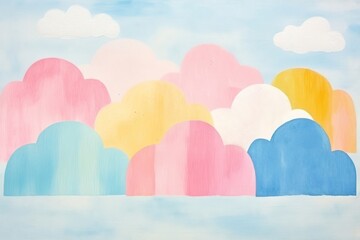 Wall Mural - Cloud art abstract painting.