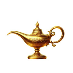 Magic lamp isolated on transparent background PNG Image, genie lamp