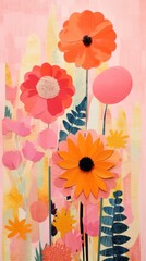 Wall Mural - Flowerland art backgrounds painting.