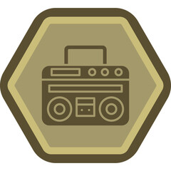 Wall Mural - Boom Box Icon Design