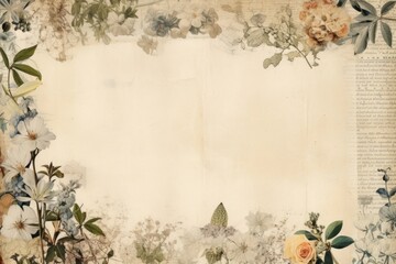 Canvas Print - Antique border backgrounds pattern flower.