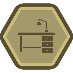 Wall Mural - Work Table Icon Design