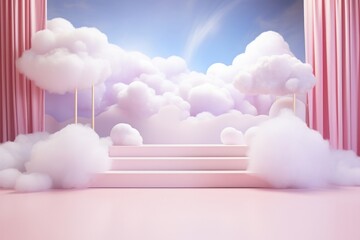 Sticker - Pastel cloud hologram backgrounds nature sky.