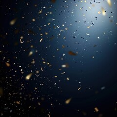 Canvas Print - Gold confetti falling