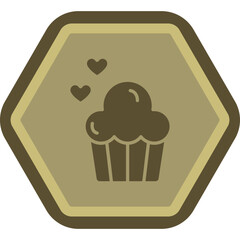 Canvas Print - Cupcake Icon Design