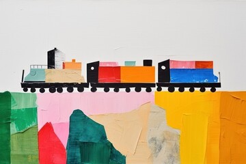 Art architecture painting train.