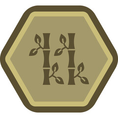 Sticker - Bamboo Icon Design