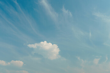 Wall Mural - clouds and blue sky in the weather day outdoor nature environment abstract background