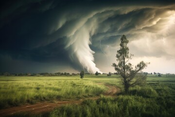 Wall Mural - Tornado landscape outdoors nature.