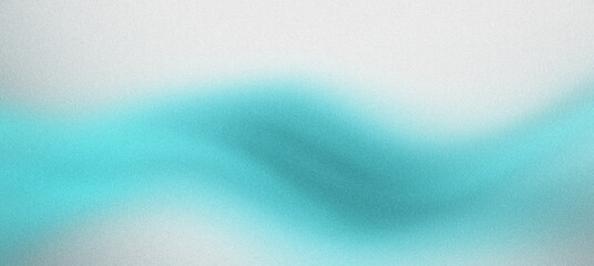 Wall Mural - Turquoise and white gradient abstract background with a grainy texture