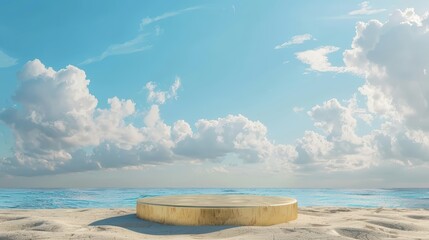 Poster - Golden platform on beach