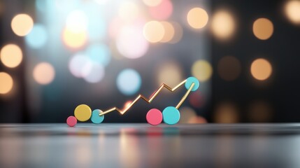 A chart illustrating the brand growth trajectory, showing a positive upward trend.