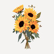 © Rawpixel.com - Bright sunflower bouquet illustration