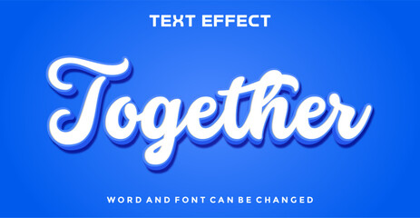 Wall Mural - Together editable text effect