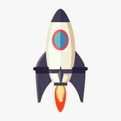 Sticker - spaceship rocket illustration vector