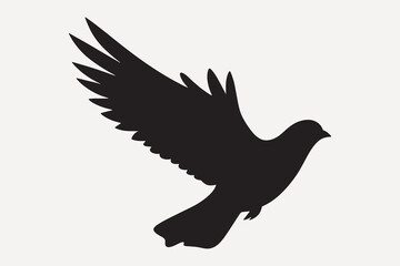 Sticker - Silhouette bird in flight vector