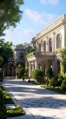 Poster - Elegant Mansion Entrance