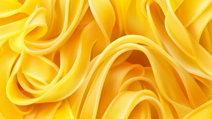 Wall Mural - Spaghetti abstract geometric pattern. A yellow background with a yellow line that is curvy and wavy
