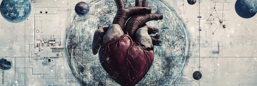 The heart is at the center of the solar system, surrounded by the lungs ...