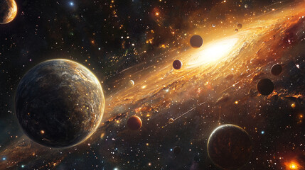 Wall Mural - a universe of galaxies: cosmic diversity