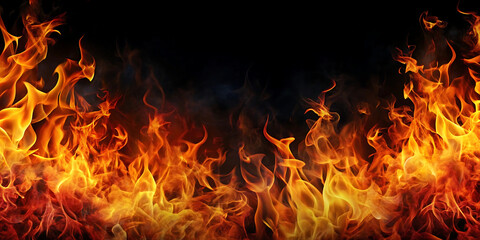 orange fire flames background