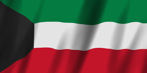 Canvas Print - Kuwait flag background