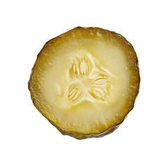 Round pickle slice isolated on transparent background isolated PNG