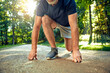 © Valerii Apetroaiei - An older gentleman is preparing himself to engage in running outdoors amidst nature