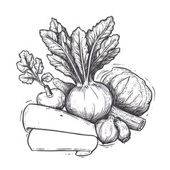 Poster - Vegetarian rubber stamp