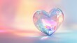 © Boinah - A shimmering crystal heart on a soft gradient background, symbolizing love and beauty.