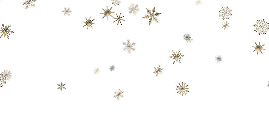 Poster - Snowflakes Falling On Snow - Winter Banner