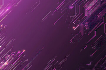 Abstract image of a circuit board with glowing lines and nodes on a pink gradient background. The intricate network of connections creates a modern, tech-inspired visual. Copy space available