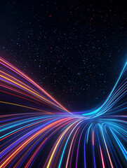 Futuristic and scientific abstract neon beam lights background