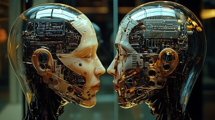 Cybernetics theory in human-machine interfaces, focusing on the principles that govern the interaction between humans and machines.