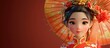 © VirtualVista - 3D Cartoon Character of a Gorgeous Young Woman in a Colorful Chinese Costume