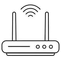 Wall Mural - Wifi router icon art vector illustration