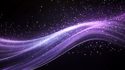 Hyper-Realistic Abstract Purple Light Trails on Dark Background