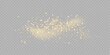 © Chudik - Realistic golden star dust light effect isolated on transparent. Stock royalty free vector illustration