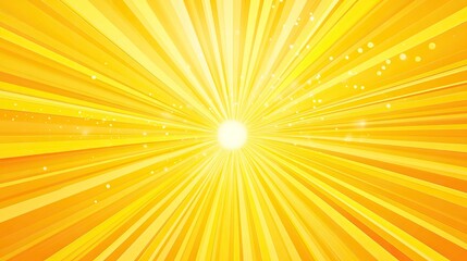 Yellow abstract background with light of sunburst. yellow starburst with halftone. sun ray retro background with flash