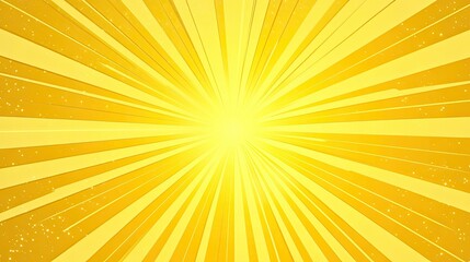 yellow abstract background with light of sunburst. yellow starburst with halftone. sun ray retro bac