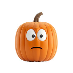 Wall Mural - 3D pumpkin character isolated on a transparent background 