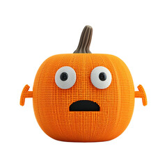 Poster - 3D pumpkin character isolated on a transparent background 