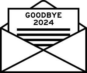 Wall Mural - Envelope and letter sign with word goodbye 2023 as the headline